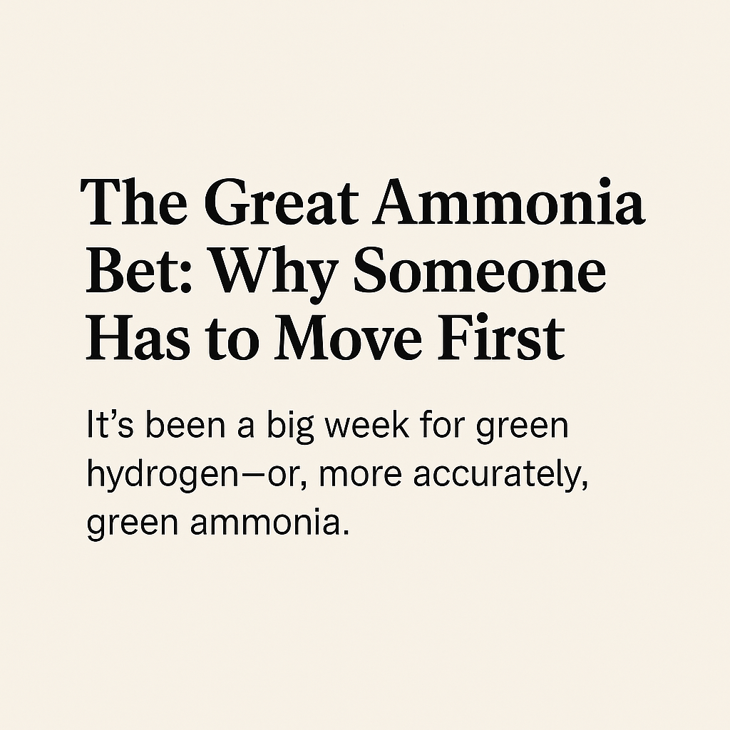 Green Ammonia: Big Bets, Long Games 8 Ammonia